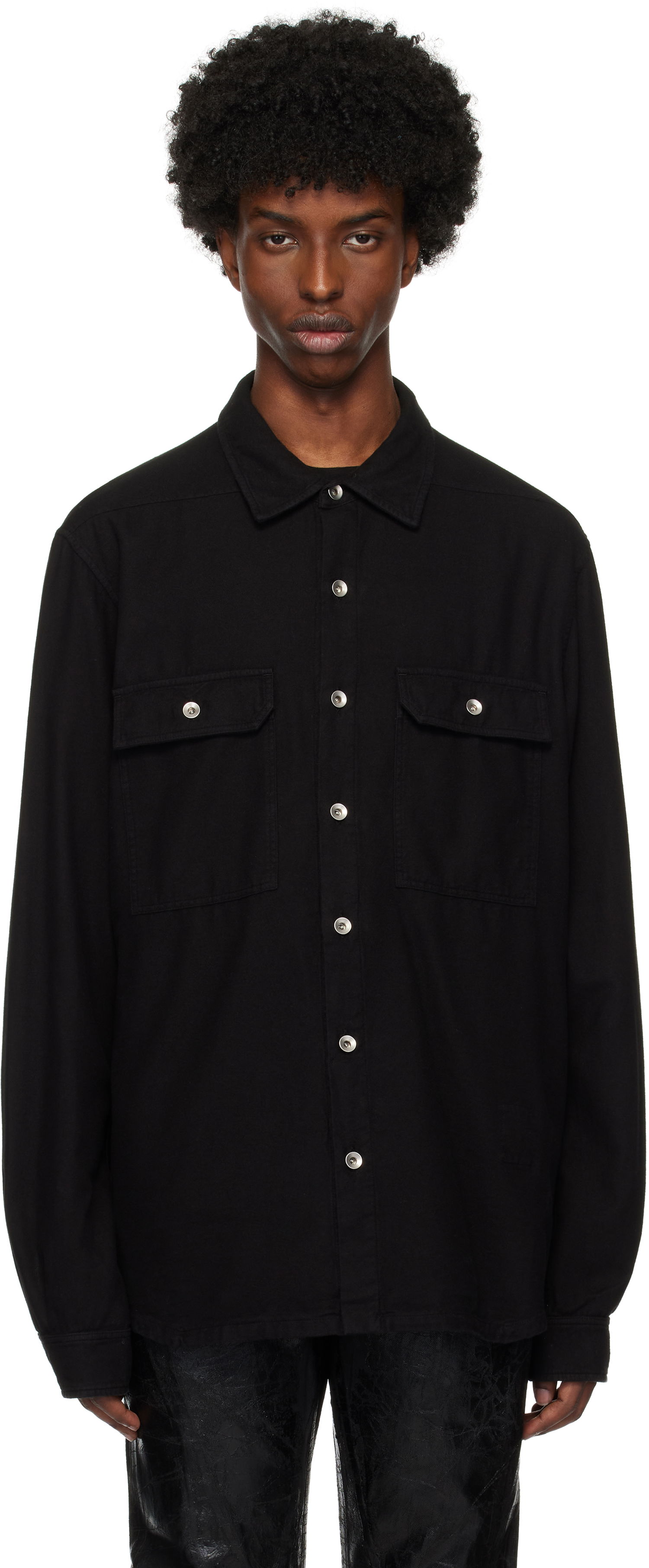 Košeľa Rick Owens Outershirt Shirt Čierna | DU02D2296 CFL, 0