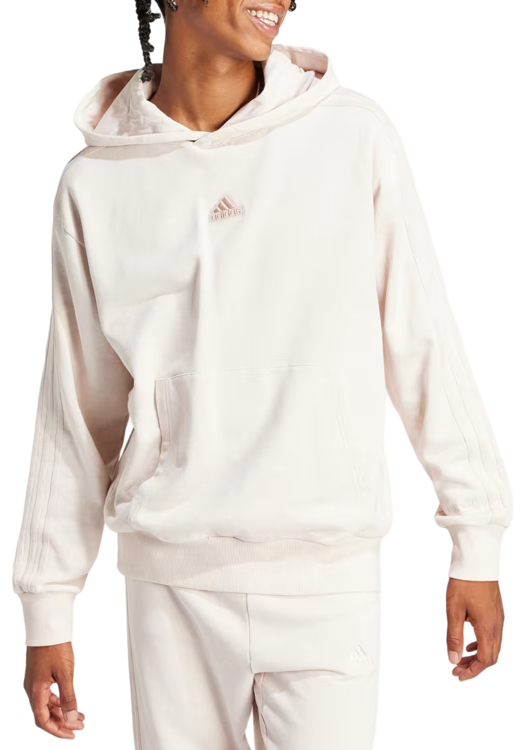 Mikina adidas Originals All SZN French Terry 3-Stripes Hoodie Béžová | ir5195, 0
