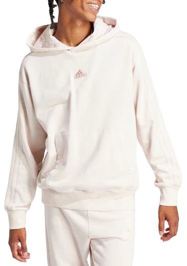 Mikina adidas Originals All SZN French Terry 3-Stripes Hoodie Béžová | ir5195, 0