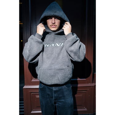 Mikina Karl Kani Silver Teddy Hoodie XXL Šedá | PD00007584, 1