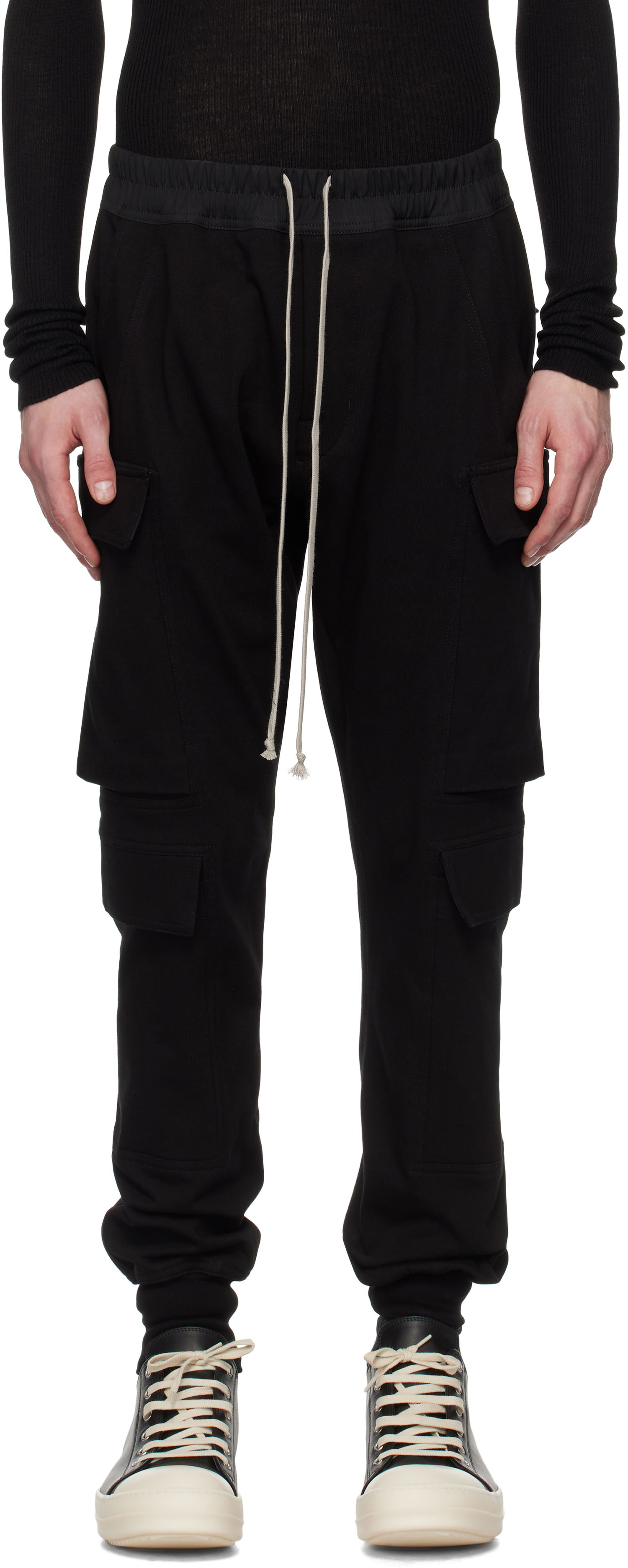 Cargo nohavice Rick Owens Rick Owens Hollywood Mastodon Megacargo Pants Čierna | RU01E5337 BA, 0