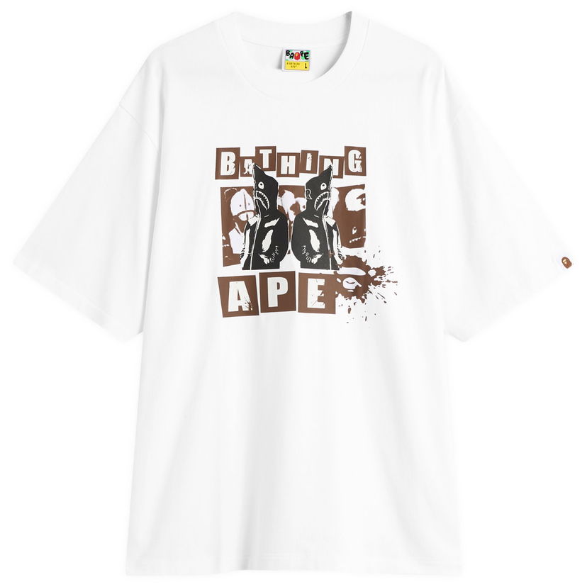 Tričko BAPE Graffiti BAPE Logo T-Shirt Biela | 001TEL801342M-WHT