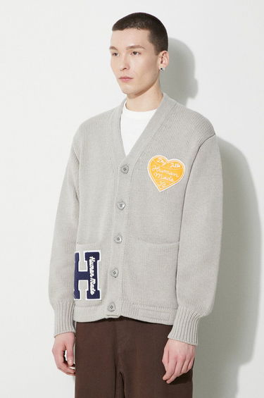Sveter Human Made Low Gauge Knit Cardigan Šedá | HM27CS036, 2