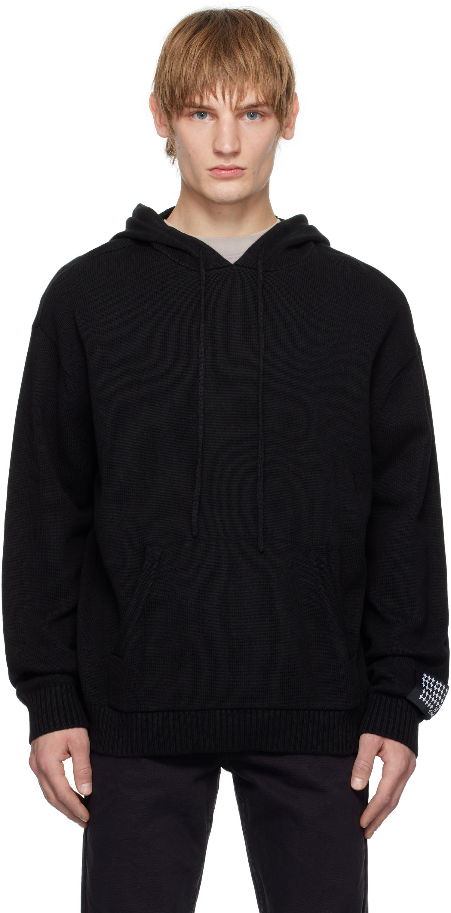 Mikina Ksubi Knit Hoodie with Kangaroo Pocket Čierna | MPS25KW005, 0