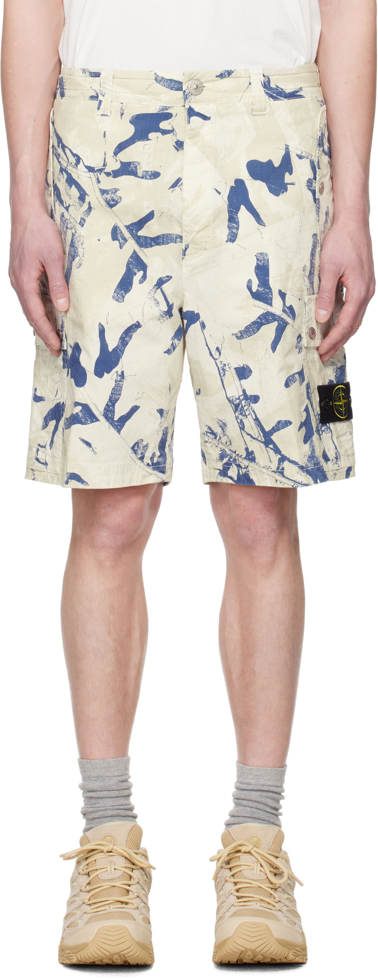 Šortky Stone Island Stone Island Bermuda Comfort Cargo Shorts Béžová | K1S15 L100004 S00E1, 0