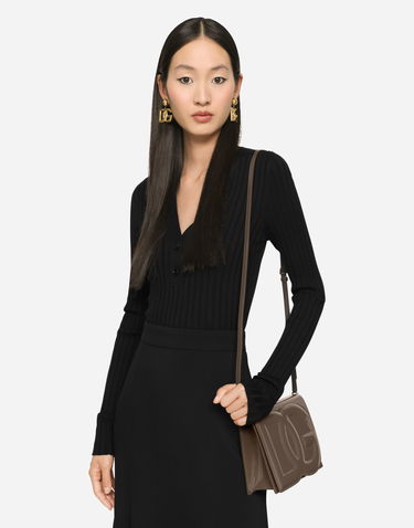 Taška cez rameno Dolce & Gabbana Brown Leather Logo Crossbody Bag Hnedá | BB7287A14718K095, 1