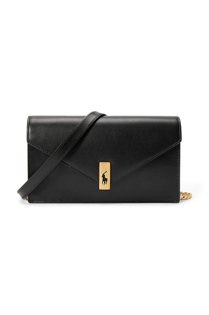 Peňaženka Polo by Ralph Lauren Leather Wallet On Chain Čierna | 427961946, 0