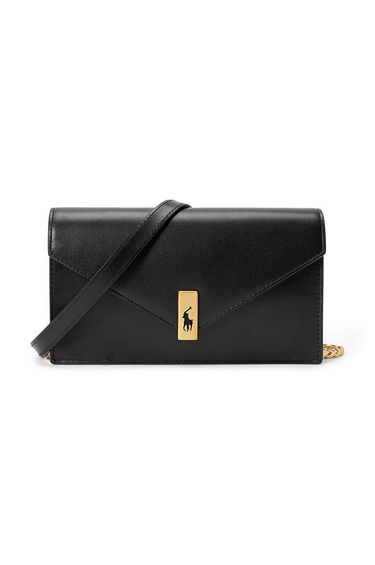 Peňaženka Polo by Ralph Lauren Leather Wallet On Chain Čierna | 427961946, 0