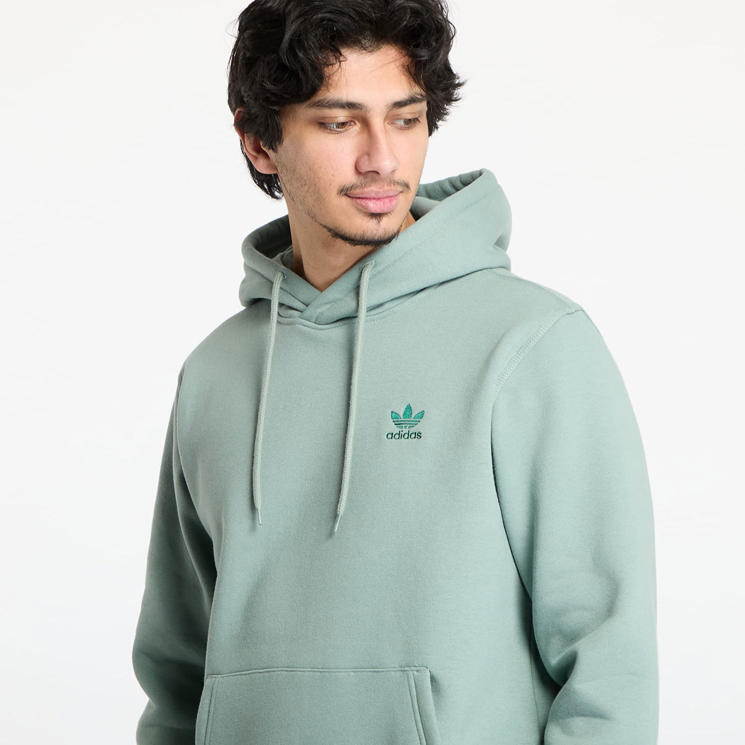 Mikina adidas Originals Trefoil Essentials Hoodie Zelené | JD2400, 1