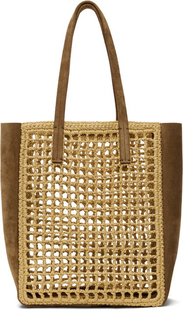 Tote bag Khaite KHAITE Small Zoe Raffia and Suede Tote Hnedá | H1039-724, 0