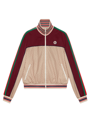 Bunda Gucci Interlocking G Print Jersey Jacket Vínová | 655196 XJDFP 9115