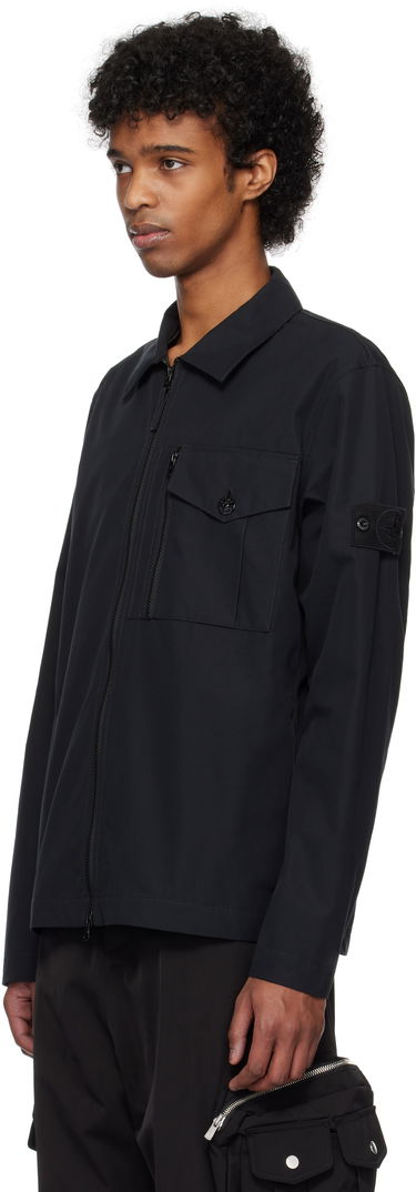 Košeľa Stone Island Stone Island Weatherproof Cotton Canvas Overshirt Čierna | K1S15 1200007 S00F1, 3