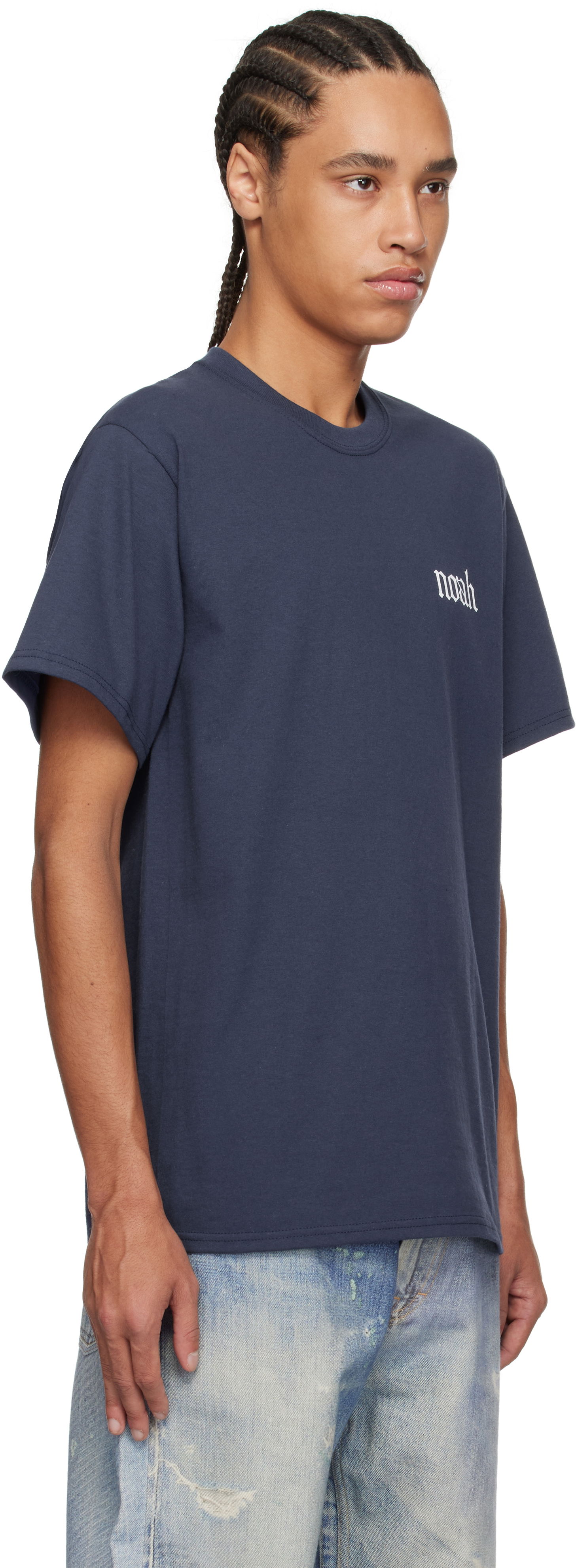 Tričko Noah Noah Gothic 'N' T-Shirt Navy | T260SS25NVY, 1
