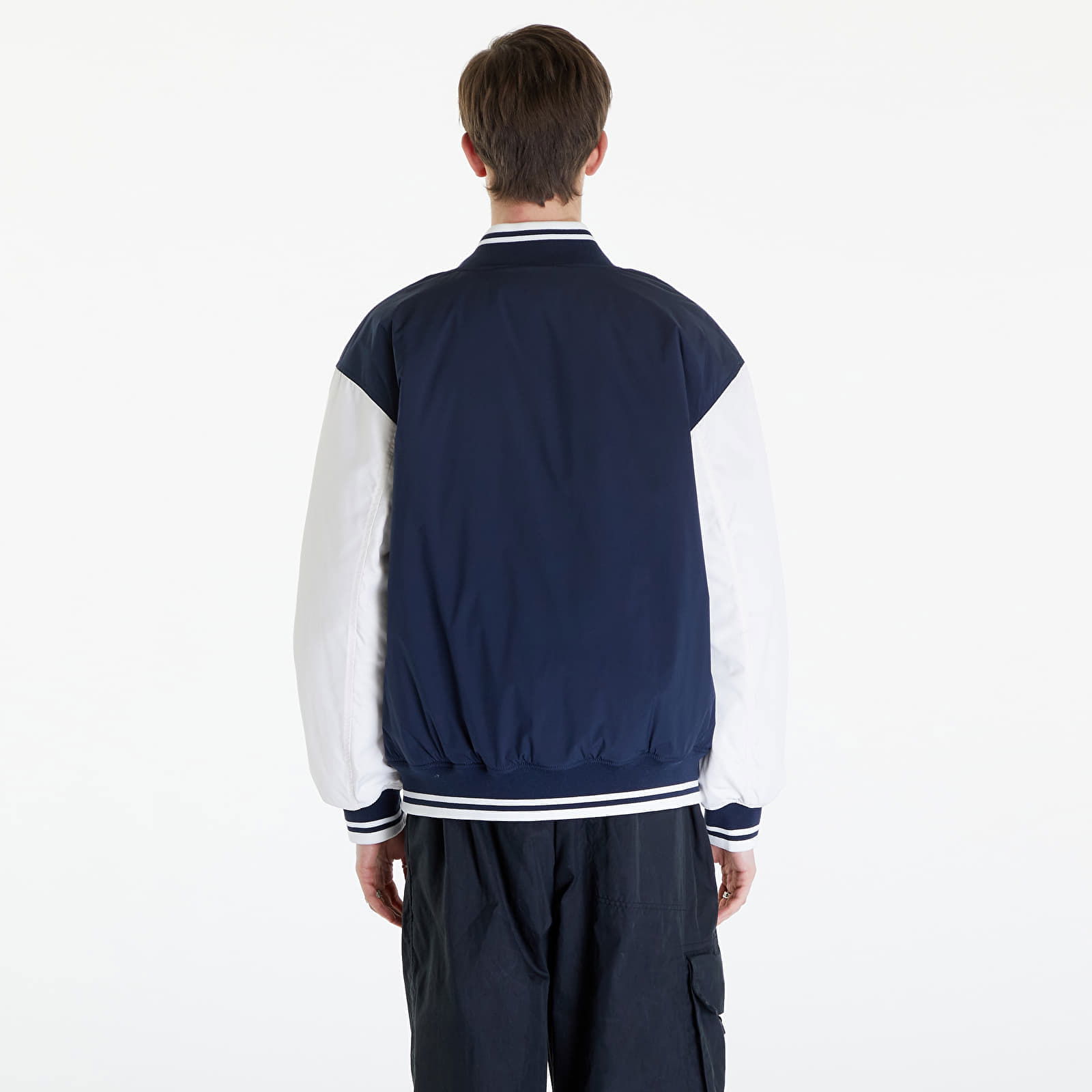 Colorblock Varsity Jacket Blue