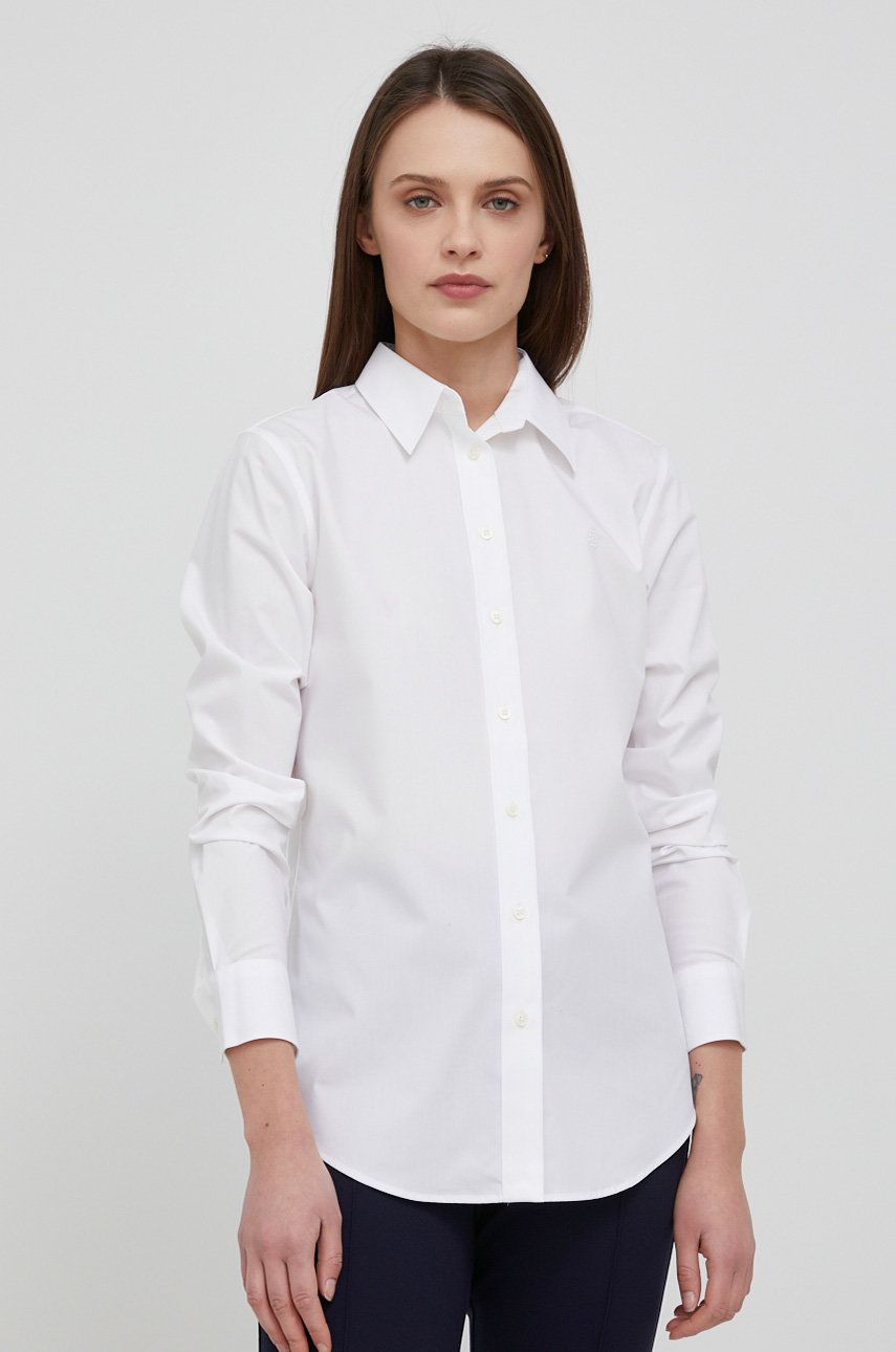 Košeľa Polo by Ralph Lauren Monogram Embroidered Shirt Biela | 200684553001, 0