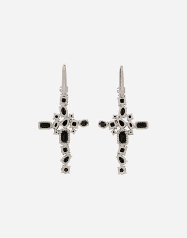 Náušnice Dolce & Gabbana Gold 18kt Earrings With Spinels Čierna | WERA3GWSPBL80001, 2