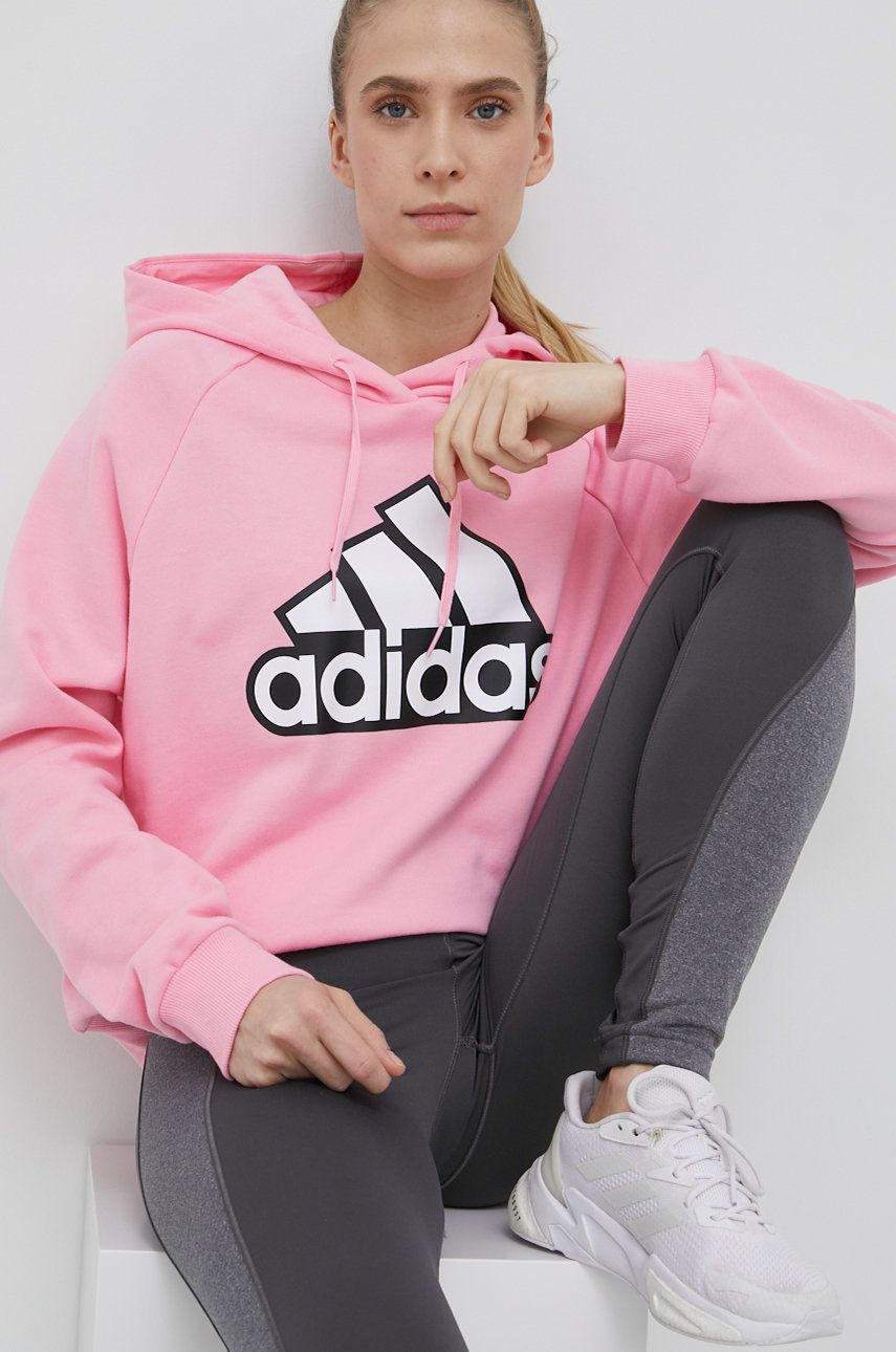 Mikina adidas Performance Hoodie Ružová | HC9174, 0
