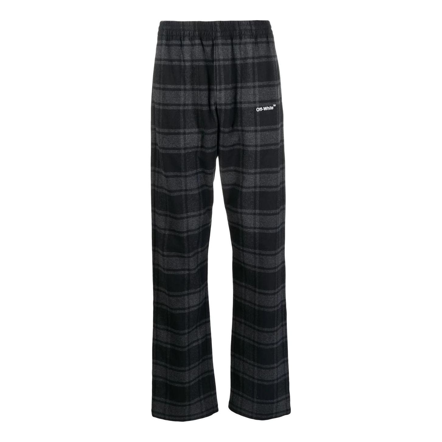 Nohavice Off-White SS22 Plaid Straight Pants Čierna | OMCA228C99FAB0010501LIGHT, 0