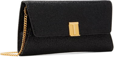 Taška cez rameno Tom Ford Glitter Textured Fabric Bag With Chain Strap Čierna | L1736-TSY053X, 1
