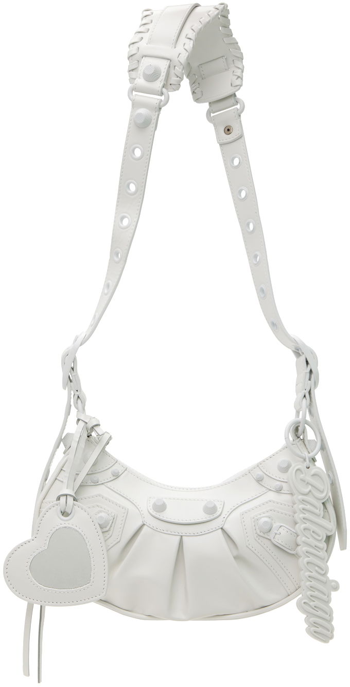 Taška cez rameno Balenciaga 'Le Cagole' XS Shoulder Bag Biela | 671309 2AAN4, 0