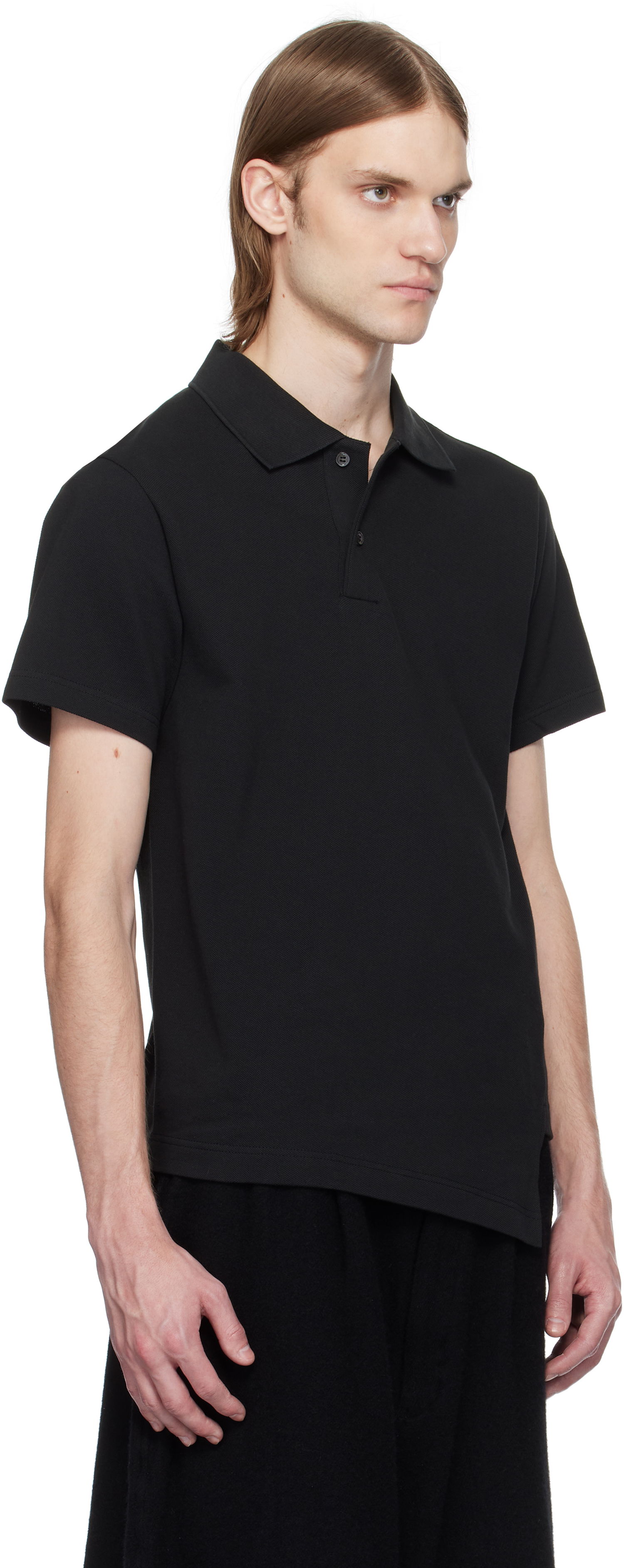 Polo tričko Comme des Garçons Comme des Garçons Shirt Bias Cotton Piqué Polo Čierna | FO-T017-051, 1