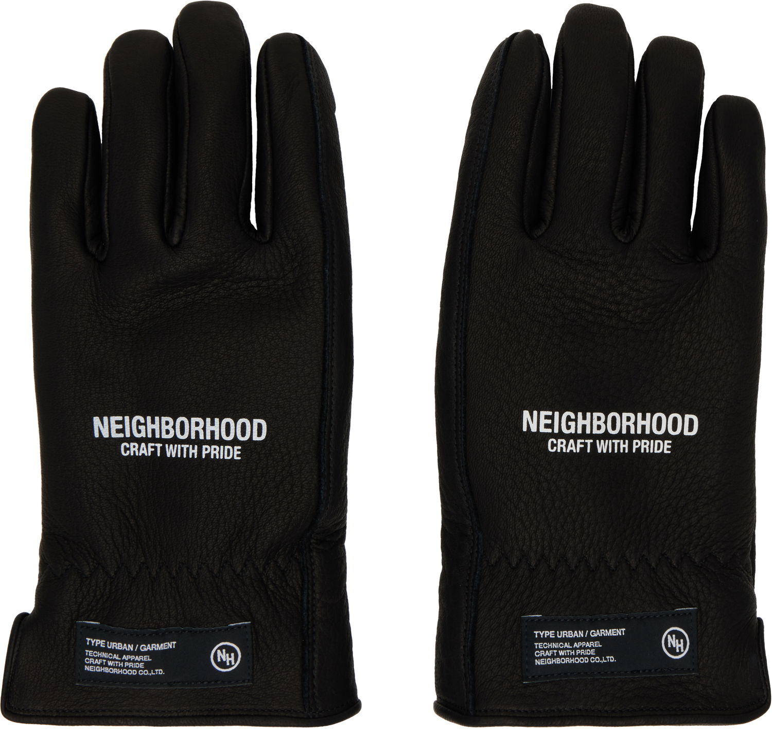 Rukavice Neighborhood Leather Boa Gloves Čierna | 242DPNH-AC01, 0