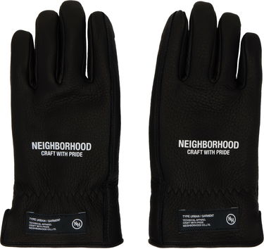 Rukavice Neighborhood Leather Boa Gloves Čierna | 242DPNH-AC01, 0