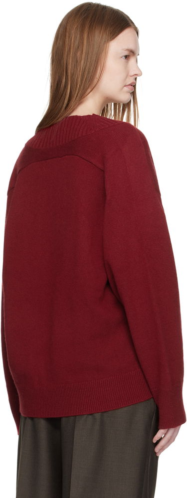 Sveter Loulou de Saison Loulou de Saison Sage LDS Cashmere V-Neck Sweater Vínová | SAGE LDS, 2