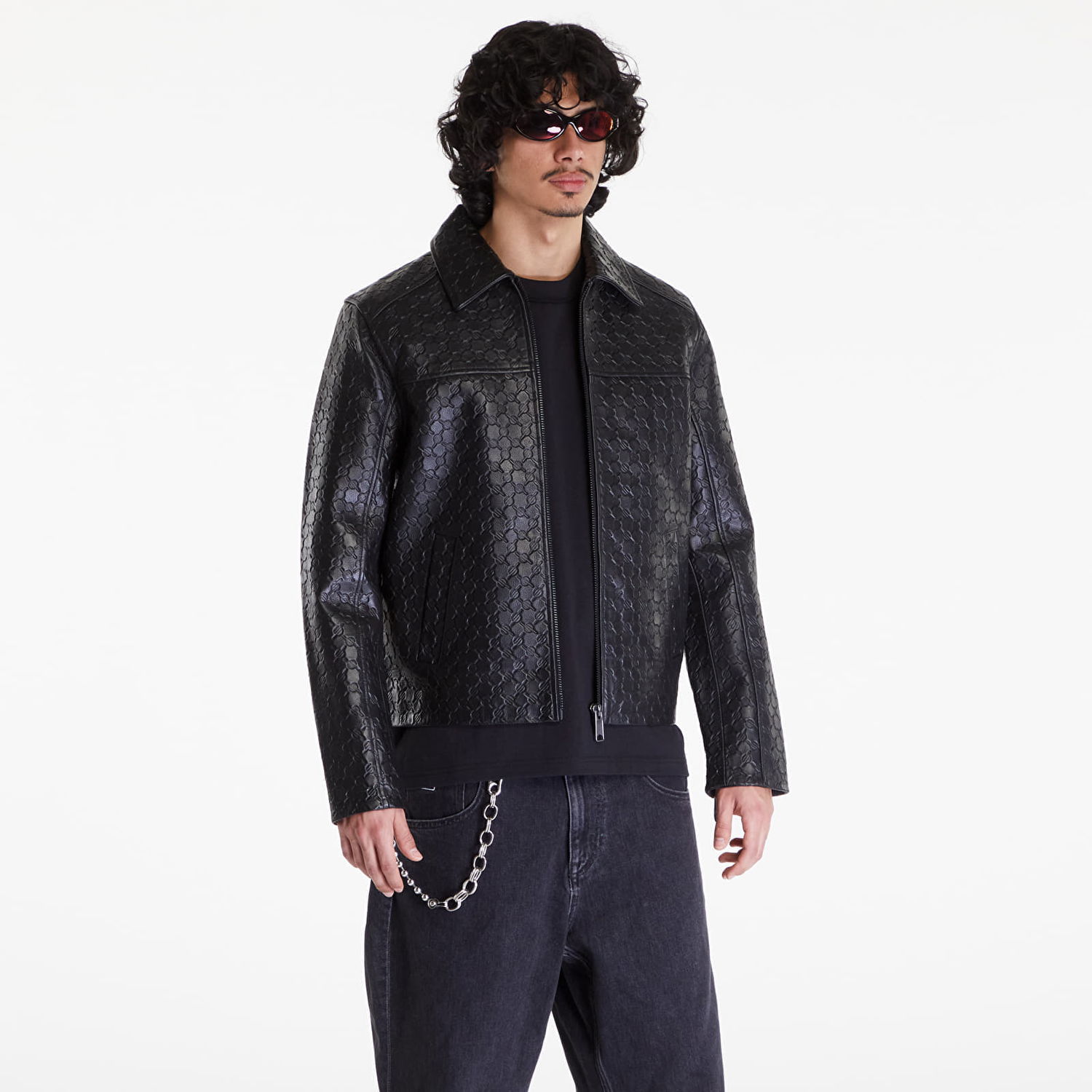 Bunda DAILY PAPER Silence Monogram Leather Jacket Čierna | 2411001, 0
