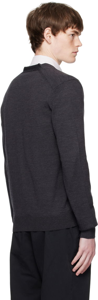 Sveter MAISON KITSUNÉ Double Bold Fox Head Patch Regular Cardigan Šedá | OM051CFKT1036, 2