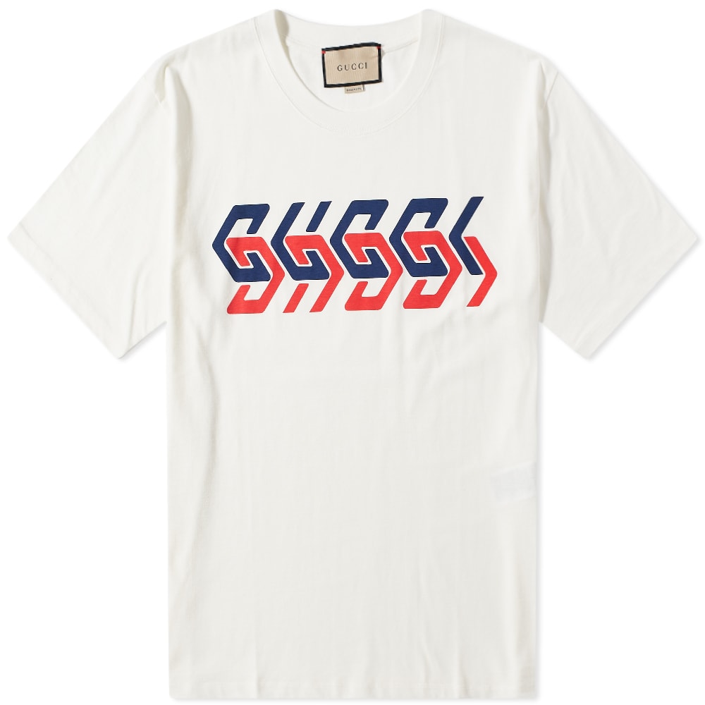 Tričko Gucci Geometric Block Logo Tee Béžová | 616036-XJDV9-9275, 0