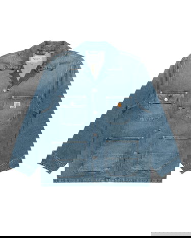 Kabáty Carhartt WIP Aden Denim Chore Coat Modrá | I036256.01B7, 0