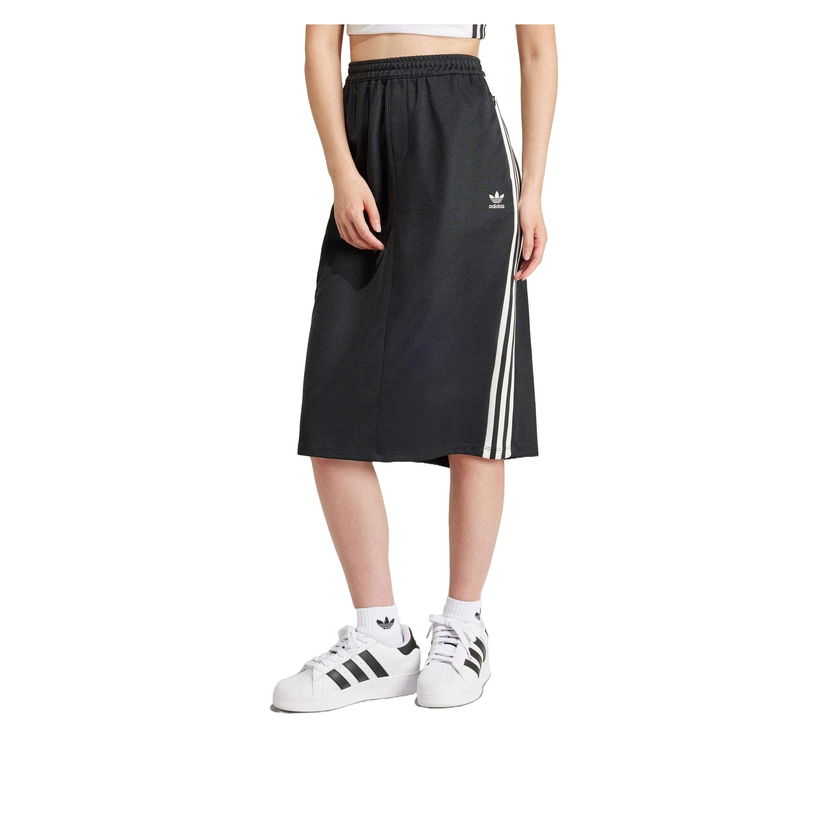 Sukňa adidas Originals 3-Stripes Black Midi Skirt Čierna | IR6101