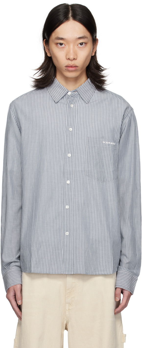 Košeľa ISABEL MARANT Striped Cotton Shirt Modrá | CH0041HB-B1I15H, 0