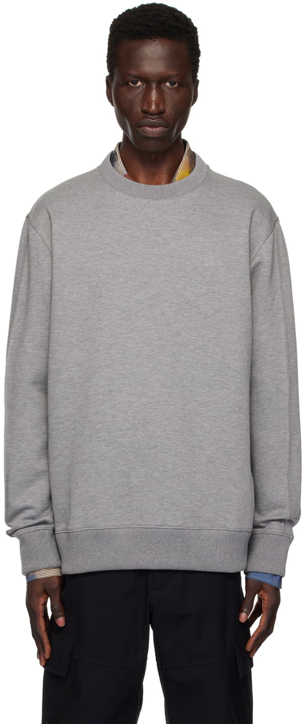 Sveter Givenchy 4G Logo Embroidered Sweatshirt Šedá | BMJ0HB3YMC050, 0