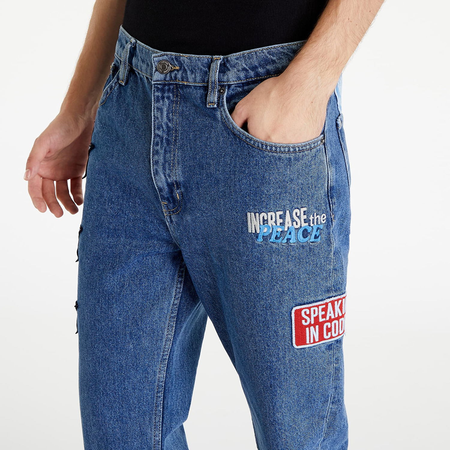 Džínsy DAILY PAPER Nemi Pants Modrá | 2221215, 1