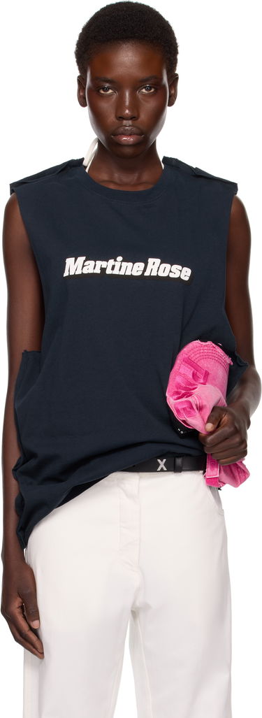 Tielko Martine Rose Martine Rose Double Vest Tank Top Navy | 671JE03504, 0