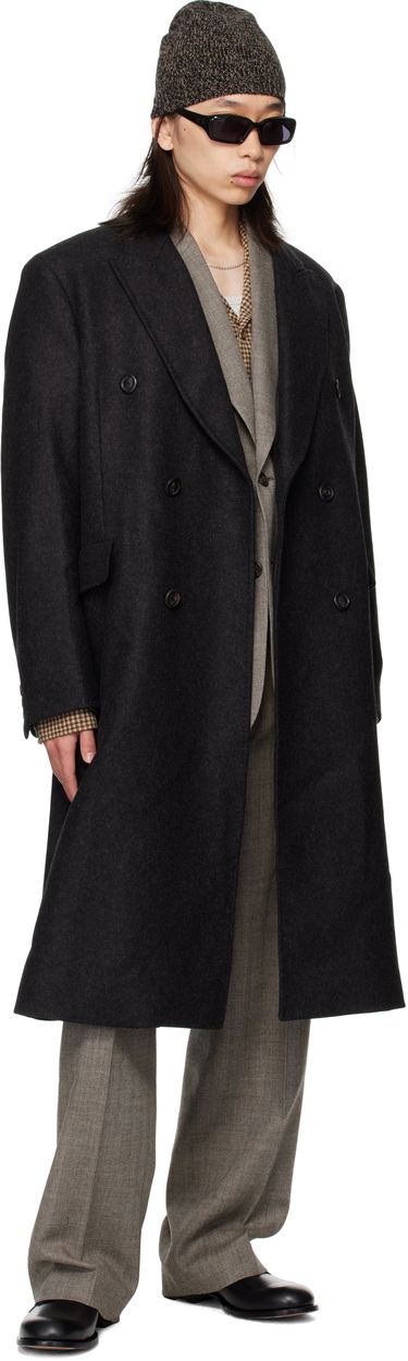 Kabáty OUR LEGACY OUR LEGACY Whale Double-Breasted Coat Čierna | M4251WG, 3