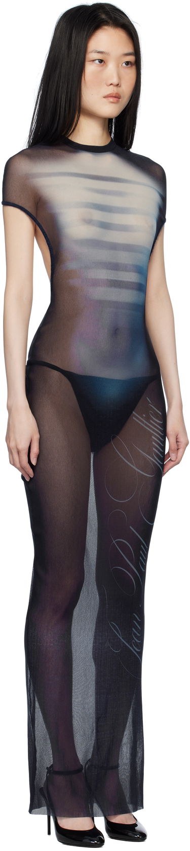 Šaty Jean Paul Gaultier Jean Paul Gaultier 'Le Mâle' Open-Back Maxi Dress Čierna | 25/33-F-RO355-T576-595601, 1