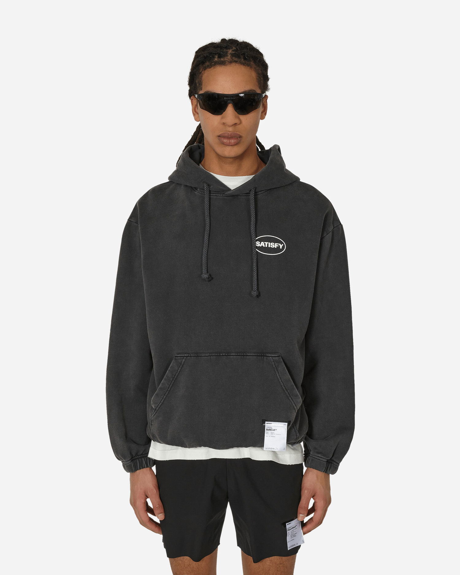 Mikina Satisfy SoftCell Hooded Sweatshirt Aged Black Čierna | 5093 AB-SRS, 1