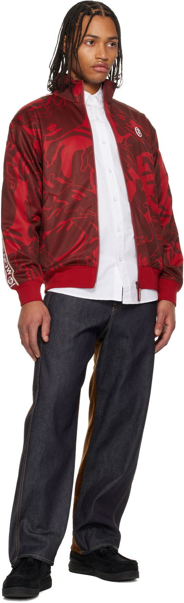 Bunda AAPE by A Bathing Ape 'AAPENOW' Moonface Camo Zip-Up Track Jacket Červená | AAPSWMC347XXPRDZ, 3