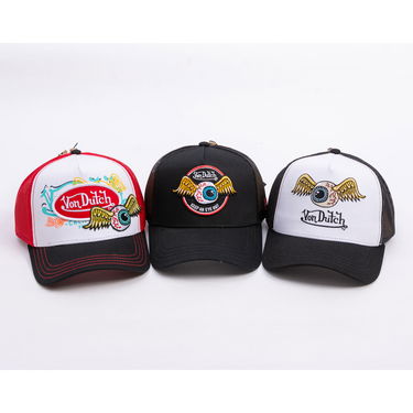 Šiltovka Von Dutch Von Dutch Trucker Patches Cap Červená | VD/0/CAS1/PAT/RED, 3