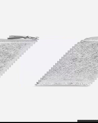 Peňaženka Comme des Garçons Silver Line Crinkled Metallic Zip Around Wallet Metalická | SA3100G SIL, 4