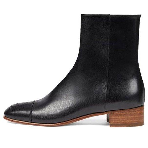Tenisky a topánky Gucci Gucci Goatskin Hills Logo Ankle Boots Čierna | 658949-D3V00-1000, 0