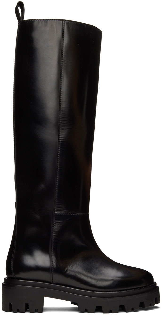Oblečenie ISABEL MARANT Isabel Marant Cener Lug Sole Leather Boots Čierna | 22ABT0284-22A027S