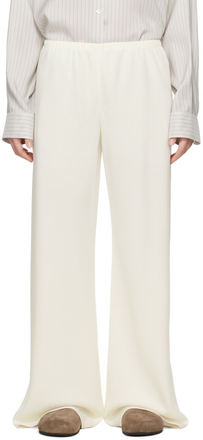 Nohavice The Row Gala Wide Leg Trousers Biela | 1766-W1968, 0