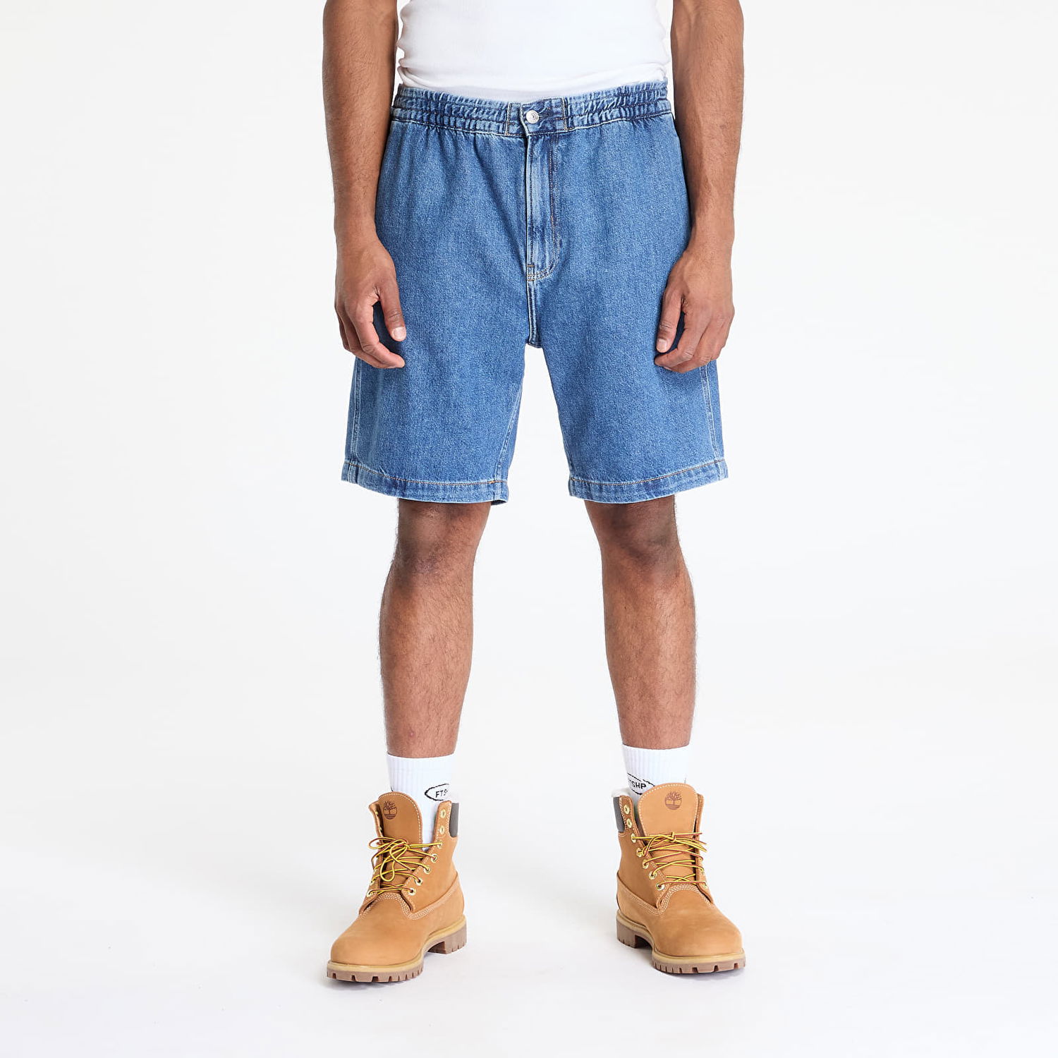 Šortky CALVIN KLEIN Calvin Klein Jeans Relaxed Denim Pull On Shorts Modrá | J30J327517 1A4, 0