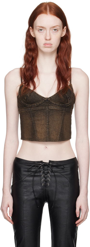 Tielko Miaou Miaou Kiko Denim Tank Top Hnedá | 7075RWDOCH, 0
