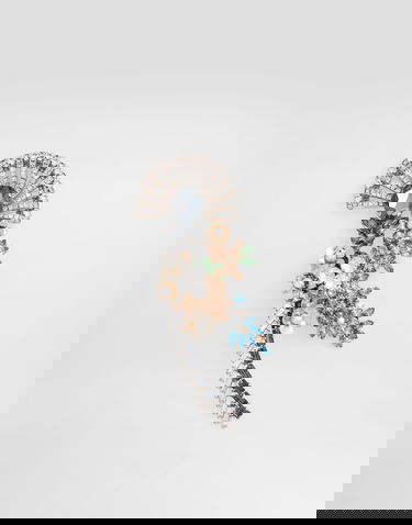 Spona Dolce & Gabbana Maxi Floral Fan Brooch with Cascading Rhinestones and Metal Details Rôznofarebný | WPR7F6W111187579, 2