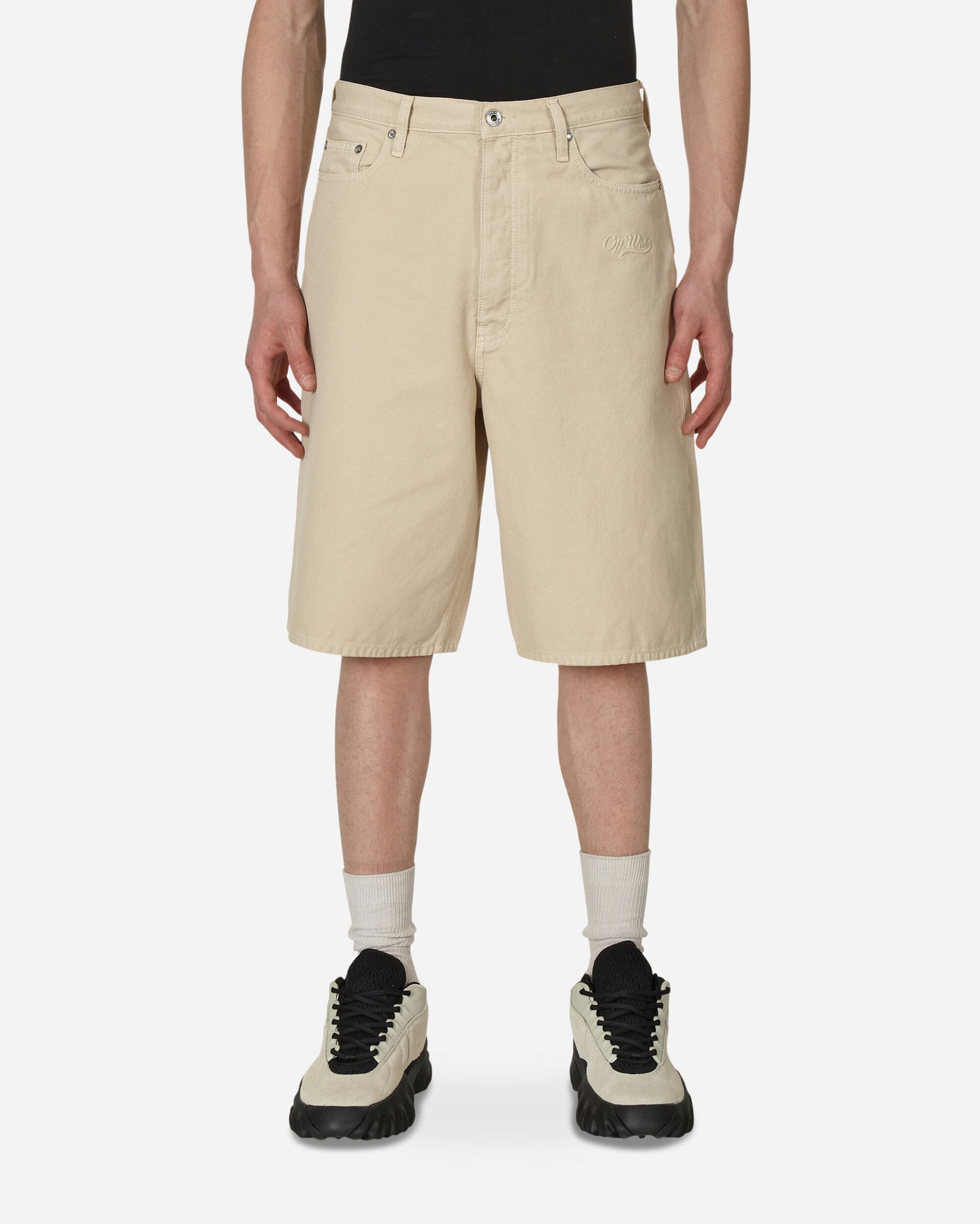 Wave Off Canvas Utility Shorts Beige